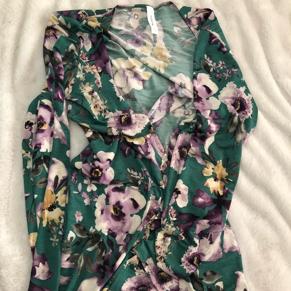 HoneyMe Long Sleeved Floral Cardigan